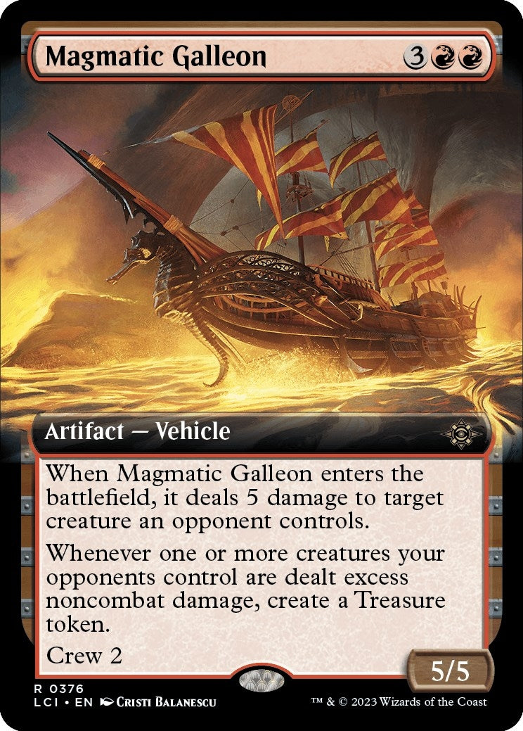 Image for Magmatic Galleon (Extended Art) (376) (LCI) - Magic: The Gathering