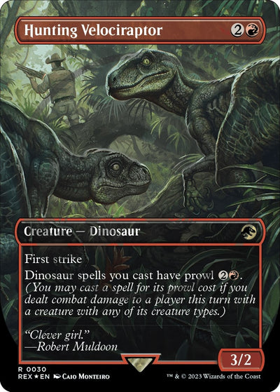 Hunting Velociraptor (Borderless) (Emblem) (30) (REX)