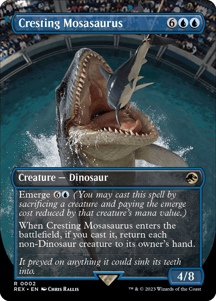Image for Cresting Mosasaurus (Borderless) (2) (REX) - Magic: The Gathering
