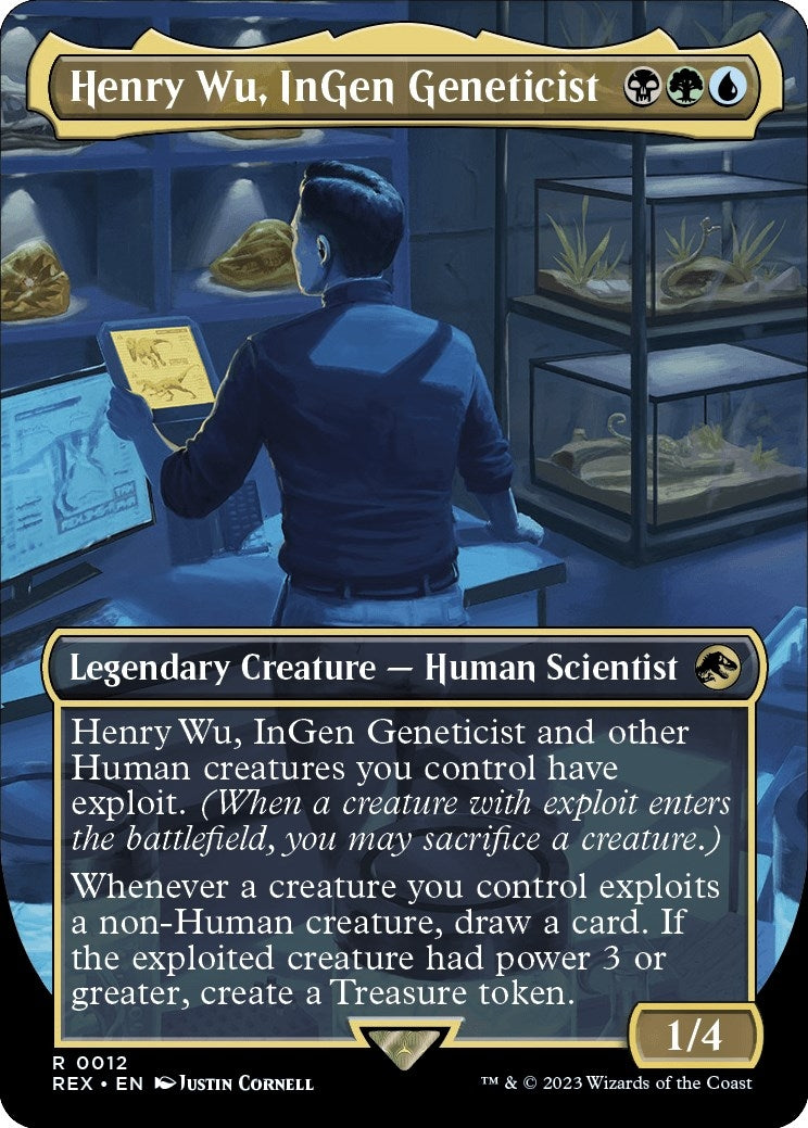 Image for Henry Wu, InGen Geneticist (Borderless) (12) (REX) - Magic: The Gathering