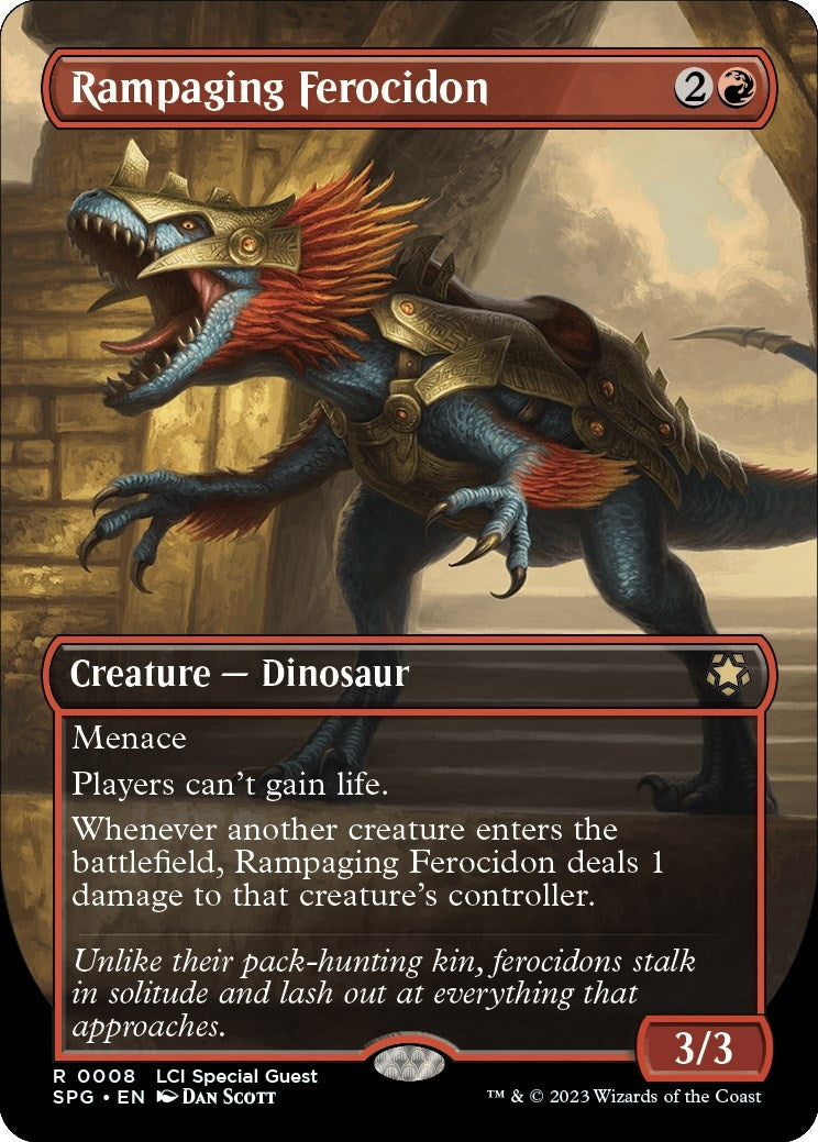 Image for Rampaging Ferocidon (Borderless) (8) (SPG) - Magic: The Gathering