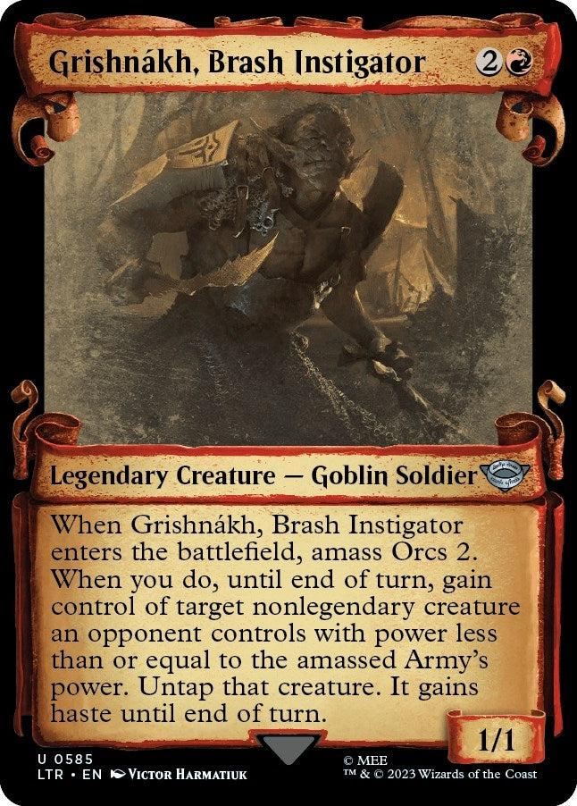 Image for Grishnakh, Brash Instigator (Showcase Scrolls) (585) (LTR) - Magic: The Gathering