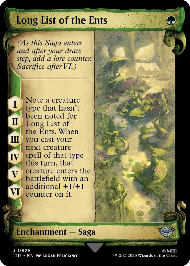Image for Long List of the Ents (Showcase Scrolls) (625) (LTR) - Magic: The Gathering