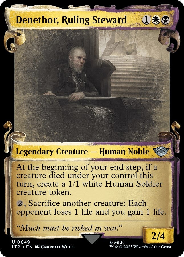 Image for Denethor, Ruling Steward (Showcase Scrolls) (649) (LTR) - Magic: The Gathering