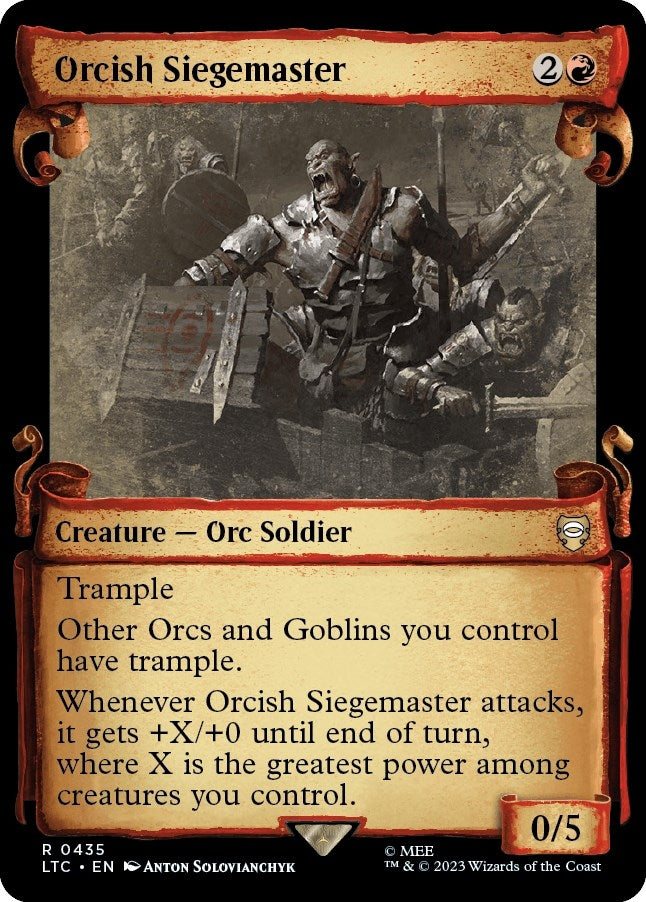 Image for Orcish Siegemaster (Showcase Scrolls) (435) (LTC) - Magic: The Gathering