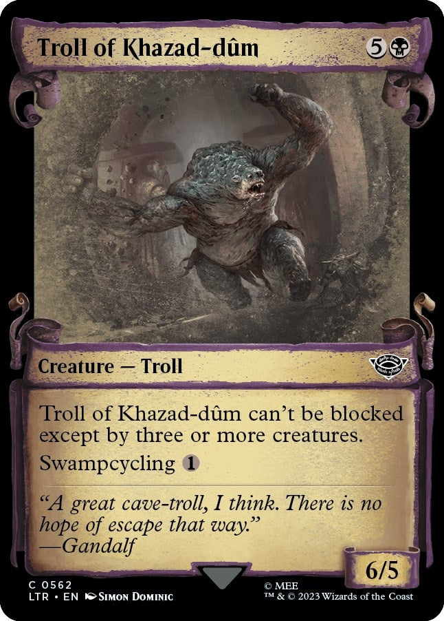 Image for Troll of Khazad-dum (Showcase Scrolls) (562) (LTR) - Magic: The Gathering