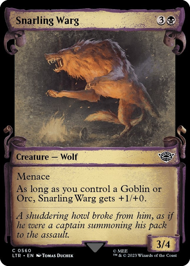 Image for Snarling Warg (Showcase Scrolls) (560) (LTR) - Magic: The Gathering