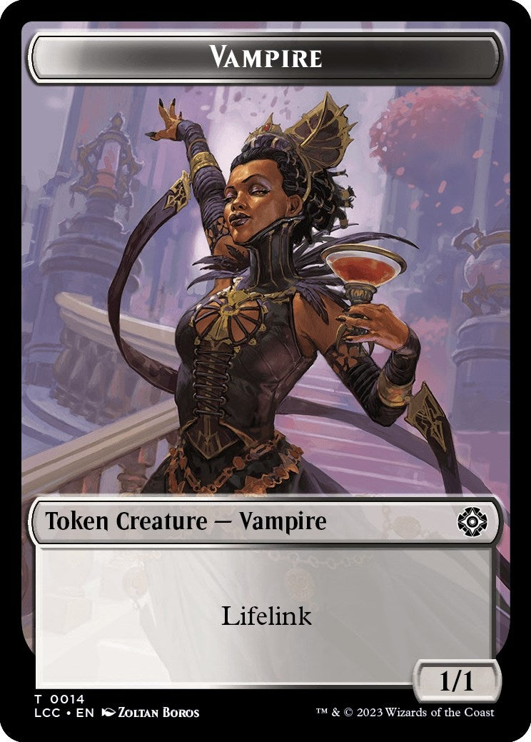 Image for Vampire (0014) // Vampire Demon Double-Sided Token (14 // 15) (LCC) - Magic: The Gathering