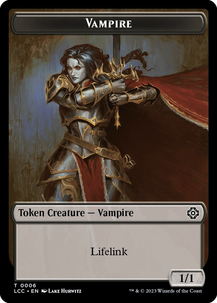 Image for Vampire (0006) // Vampire Demon Double-Sided Token (6 // 15) (LCC) - Magic: The Gathering