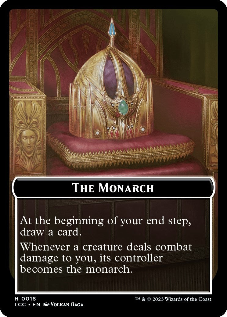 Image for The Monarch // Dinosaur Double-Sided Token (18 // 10) (LCC) - Magic: The Gathering
