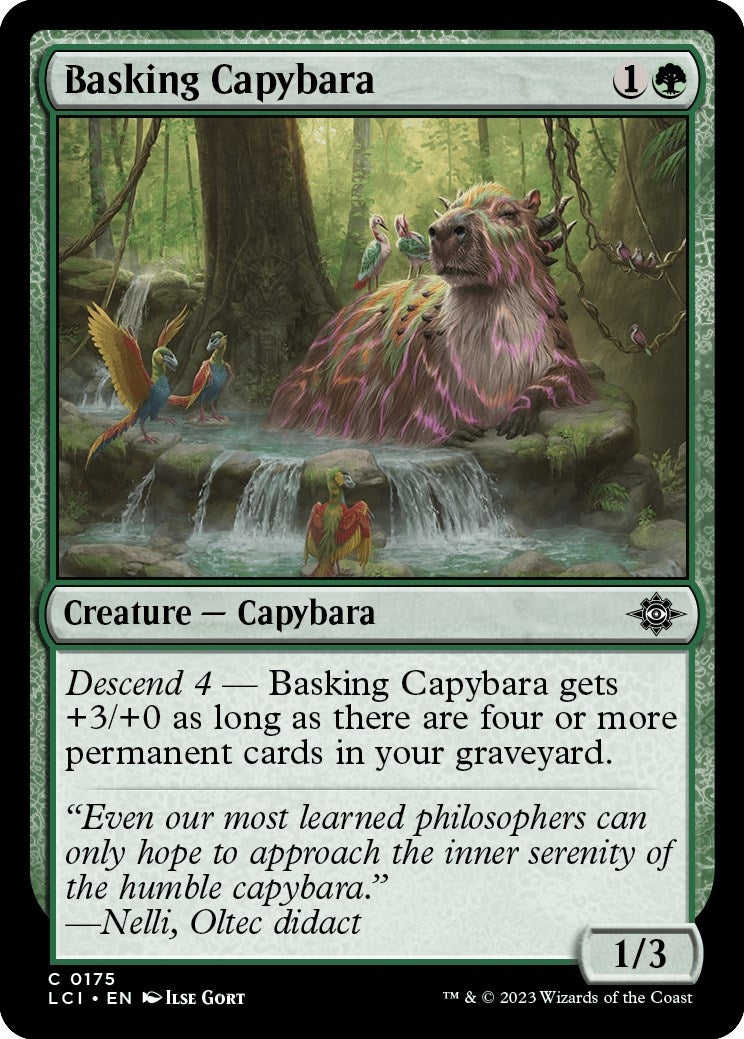 Image for Basking Capybara (175) (LCI) - Magic: The Gathering