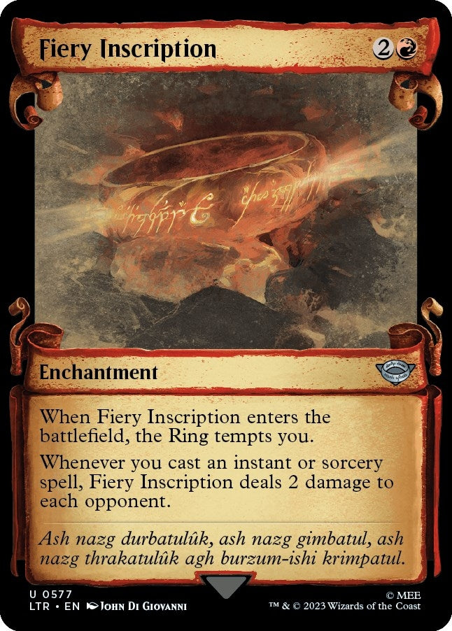 Image for Fiery Inscription (Showcase Scrolls) (577) (LTR) - Magic: The Gathering