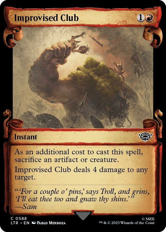 Image for Improvised Club (Showcase Scrolls) (588) (LTR) - Magic: The Gathering