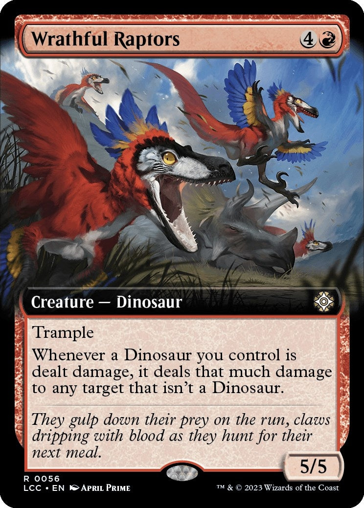 Image for Wrathful Raptors (Extended Art) (56) (LCC) - Magic: The Gathering
