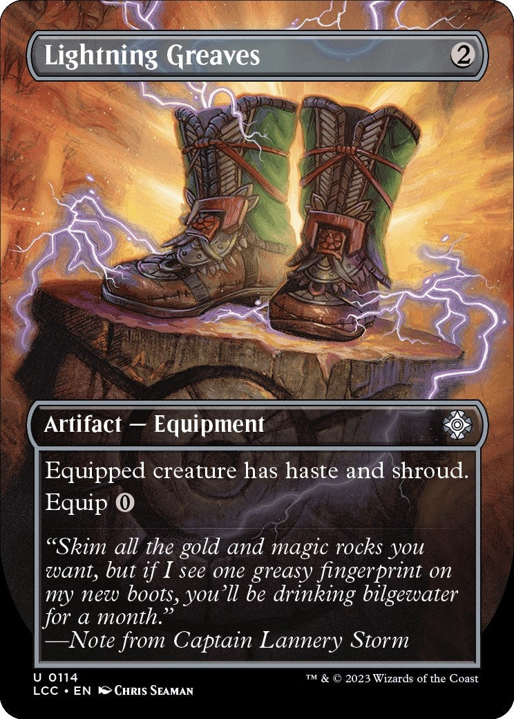 Image for Lightning Greaves (Borderless) (114) (LCC) - Magic: The Gathering