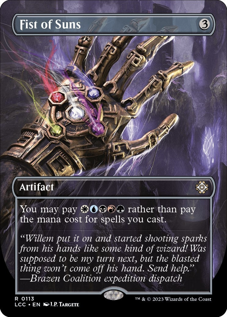 Image for Fist of Suns (Borderless) (113) (LCC) - Magic: The Gathering