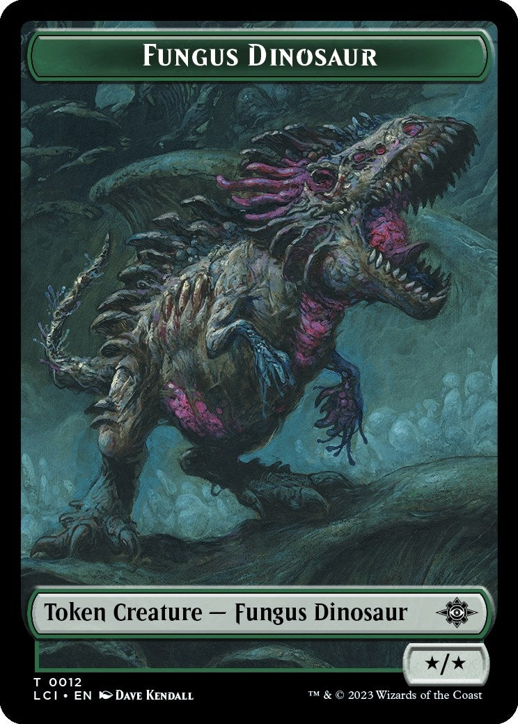 Image for Fungus Dinosaur // Spirit Double-Sided Token (12 // 14) (LCI) - Magic: The Gathering