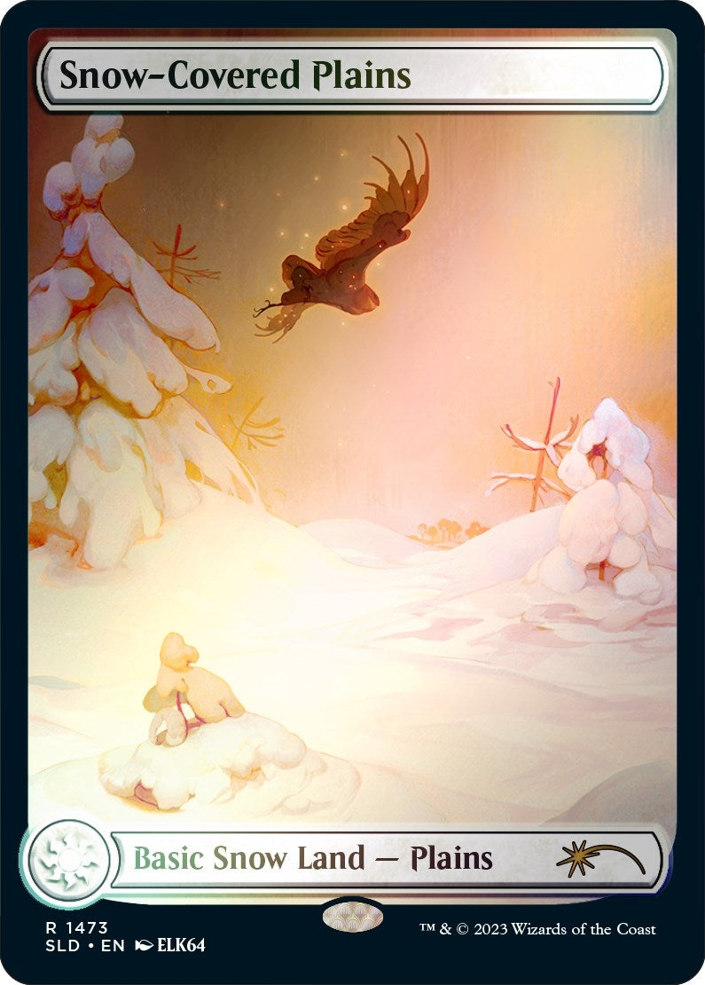 Image for Snow-Covered Plains (1473) (Rainbow Foil) (1473) (SLD) - Magic: The Gathering