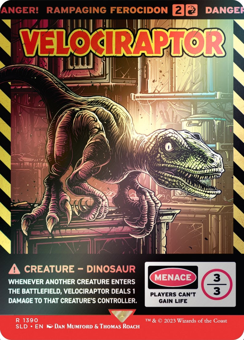 Image for Velociraptor - Rampaging Ferocidon (Rainbow Foil) (1390) (SLD) - Magic: The Gathering