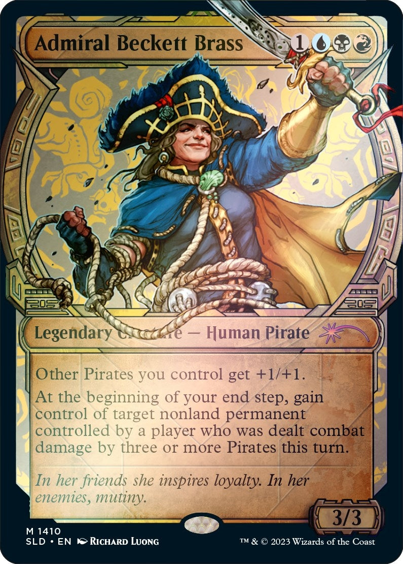 Image for Admiral Beckett Brass (Rainbow Foil) (1410) (SLD) - Magic: The Gathering