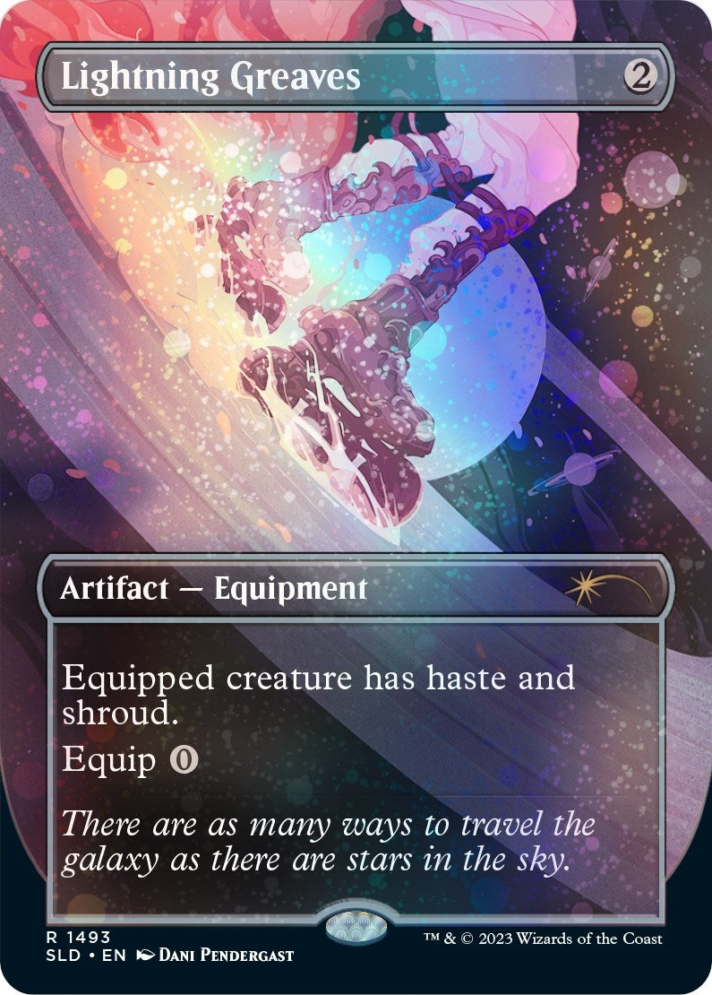 Image for Lightning Greaves (1493) (Galaxy Foil) (1493) (SLD) - Magic: The Gathering