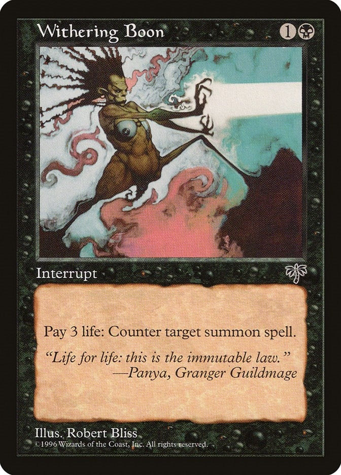 Image for Withering Boon (MIR) - Magic: The Gathering