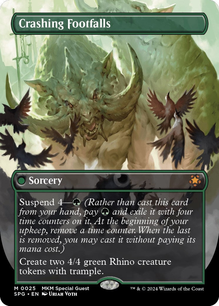 Image for Crashing Footfalls (Borderless) (25) (SPG) - Magic: The Gathering