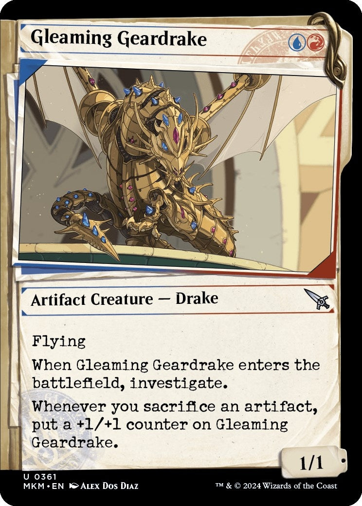 Image for Gleaming Geardrake (Showcase) (361) (MKM) - Magic: The Gathering
