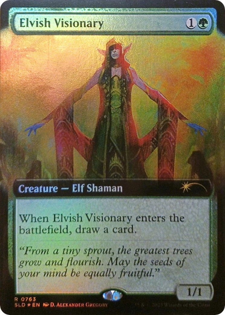 Image for Elvish Visionary (Extended Art) (763) (SLD) - Magic: The Gathering