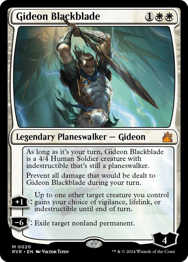 Image for Gideon Blackblade (20) (RVR) - Magic: The Gathering
