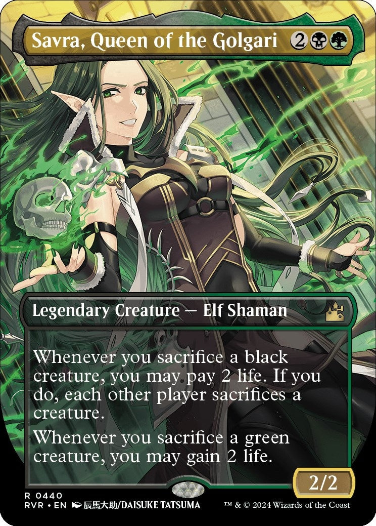 Image for Savra, Queen of the Golgari (Anime Borderless) (440) (RVR) - Magic: The Gathering