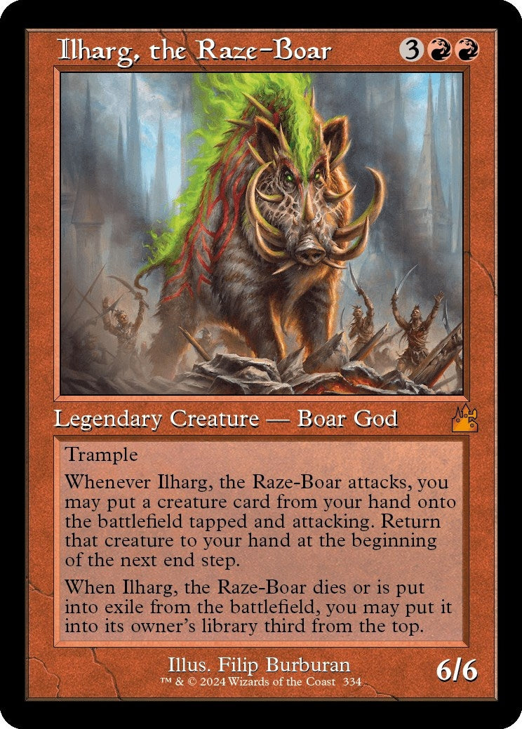 Image for Ilharg, the Raze-Boar (Retro Frame) (334) (RVR) - Magic: The Gathering