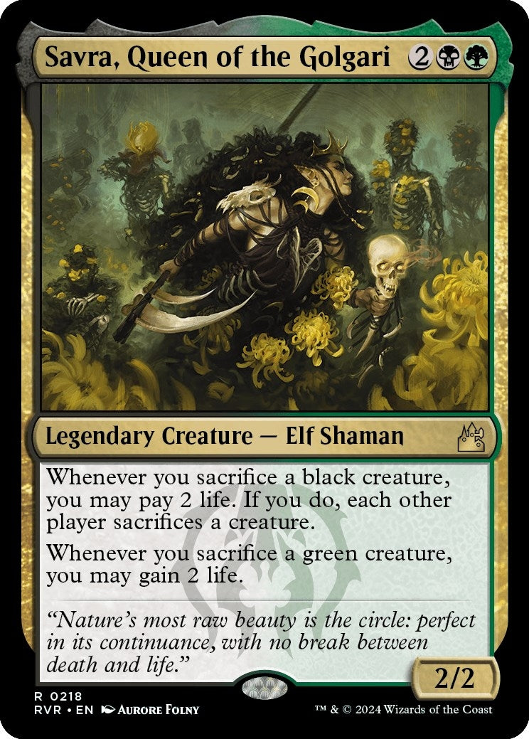 Image for Savra, Queen of the Golgari (218) (RVR) - Magic: The Gathering