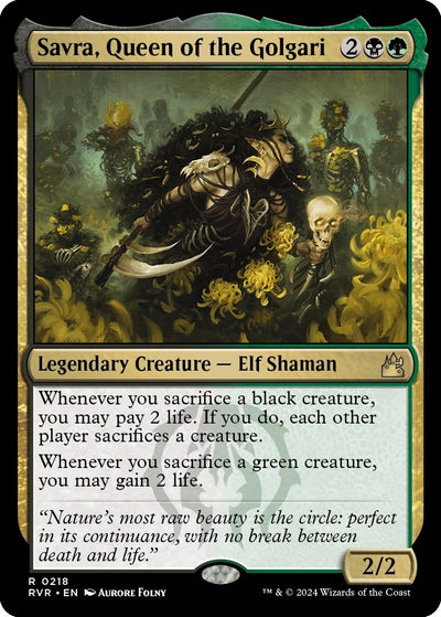 Savra, Queen of the Golgari (218) (RVR)