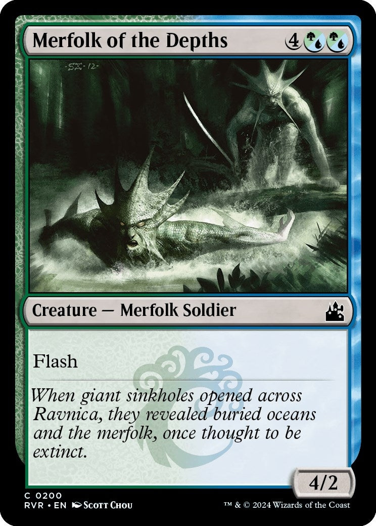Image for Merfolk of the Depths (200) (RVR) - Magic: The Gathering