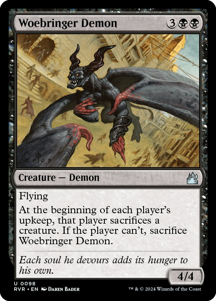 Image for Woebringer Demon (98) (RVR) - Magic: The Gathering
