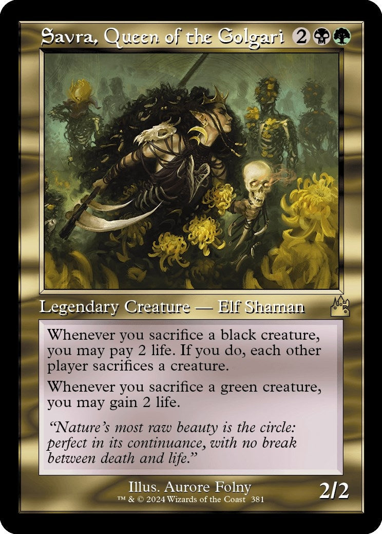 Image for Savra, Queen of the Golgari (Retro Frame) (381) (RVR) - Magic: The Gathering