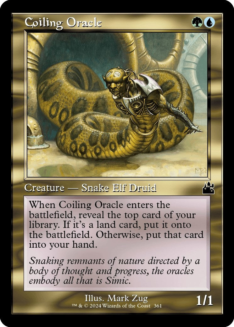 Image for Coiling Oracle (Retro Frame) (361) (RVR) - Magic: The Gathering