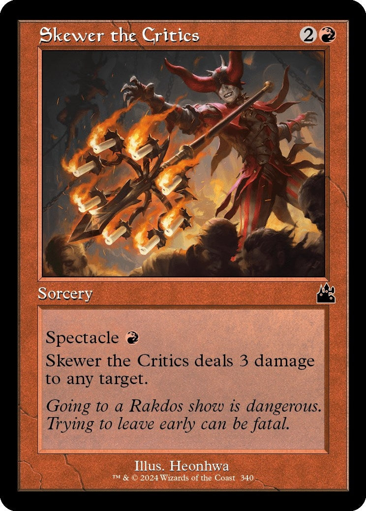Image for Skewer the Critics (Retro Frame) (340) (RVR) - Magic: The Gathering
