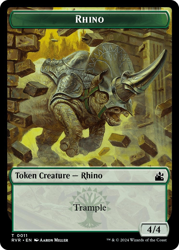 Image for Rhino Token (11) (RVR) - Magic: The Gathering