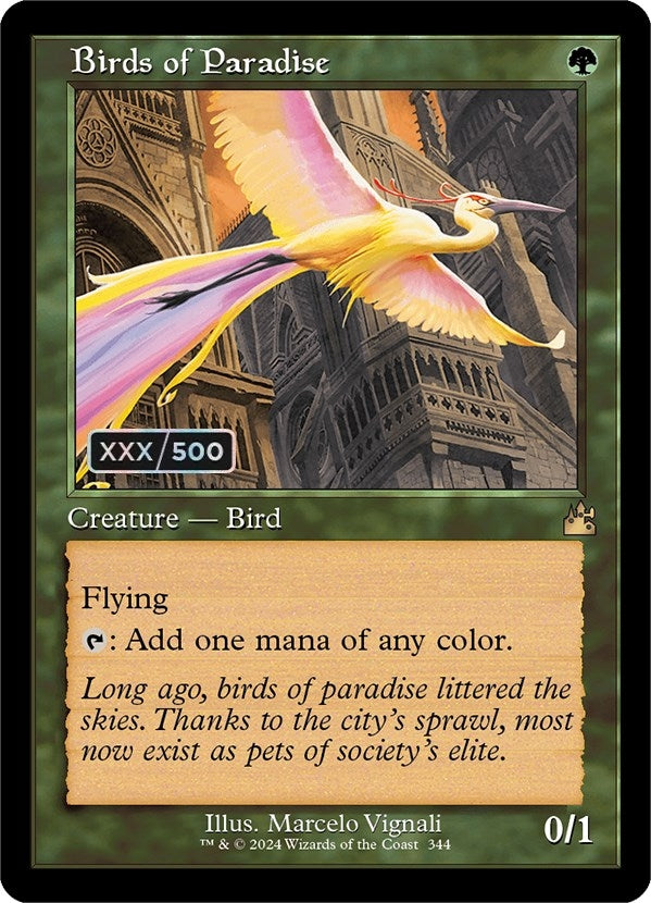 Image for Birds of Paradise (Retro Frame) (Serial Numbered) (344) (RVR) - Magic: The Gathering