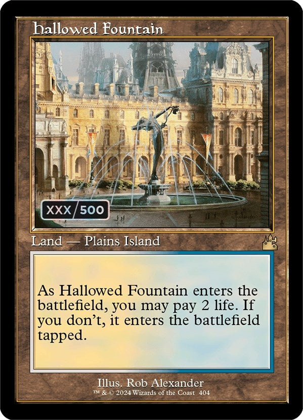 Image for Hallowed Fountain (Retro Frame) (Serial Numbered) (404) (RVR) - Magic: The Gathering