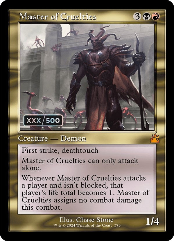 Image for Master of Cruelties (Retro Frame) (Serial Numbered) (373) (RVR) - Magic: The Gathering