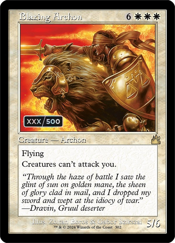 Image for Blazing Archon (Retro Frame) (Serial Numbered) (302) (RVR) - Magic: The Gathering
