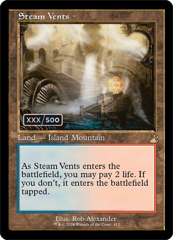 Image for Steam Vents (Retro Frame) (Serial Numbered) (412) (RVR) - Magic: The Gathering