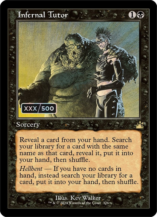 Image for Infernal Tutor (Retro Frame) (Serial Numbered) (326) (RVR) - Magic: The Gathering