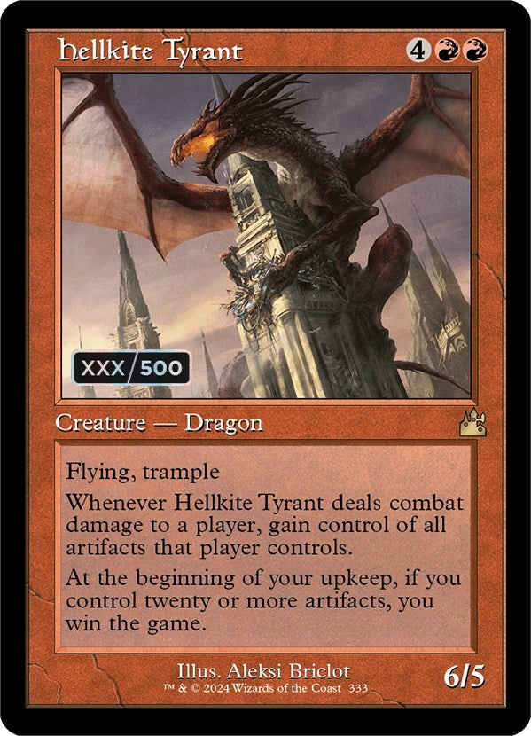 Image for Hellkite Tyrant (Retro Frame) (Serial Numbered) (333) (RVR) - Magic: The Gathering