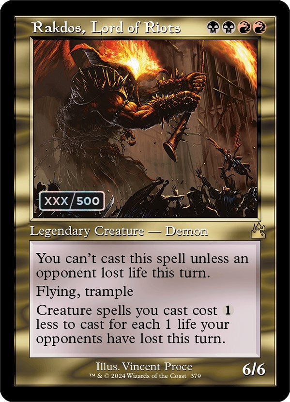 Image for Rakdos, Lord of Riots (Retro Frame) (Serial Numbered) (379) (RVR) - Magic: The Gathering