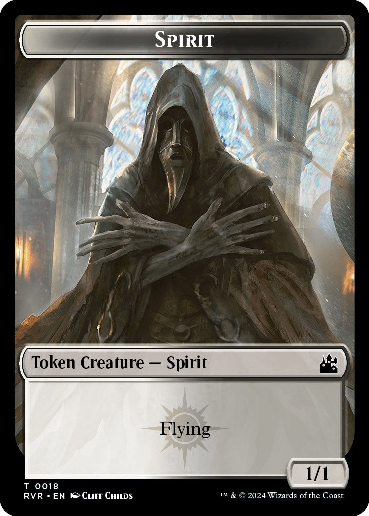 Image for Spirit (0018) // Spirit (0004) Double-Sided Token (18 // 4) (RVR) - Magic: The Gathering