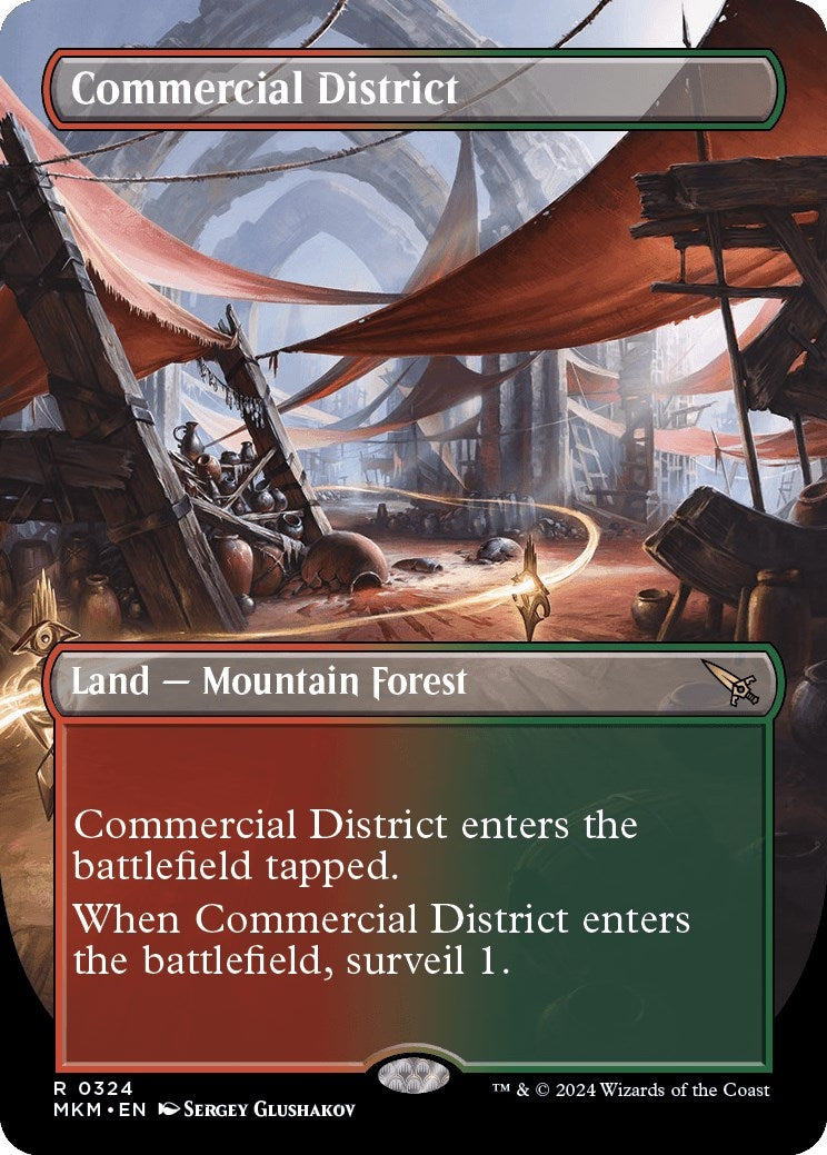 Image for Commercial District (Borderless) (324) (MKM) - Magic: The Gathering